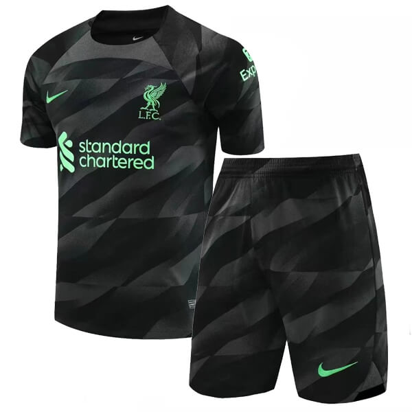 Children's Set Liverpool Goalkeeper Home 23/24 - Black