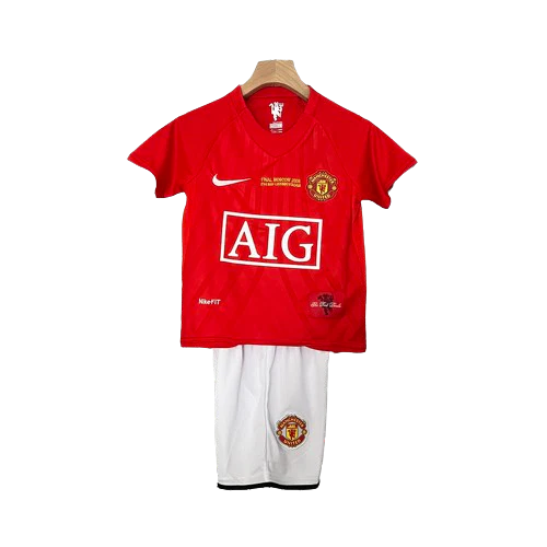 MANCHESTER UNITED SPECIAL FINAL CHAMPHIONS LEAGUE I 07/08 CHILDREN'S SET (RETRO)