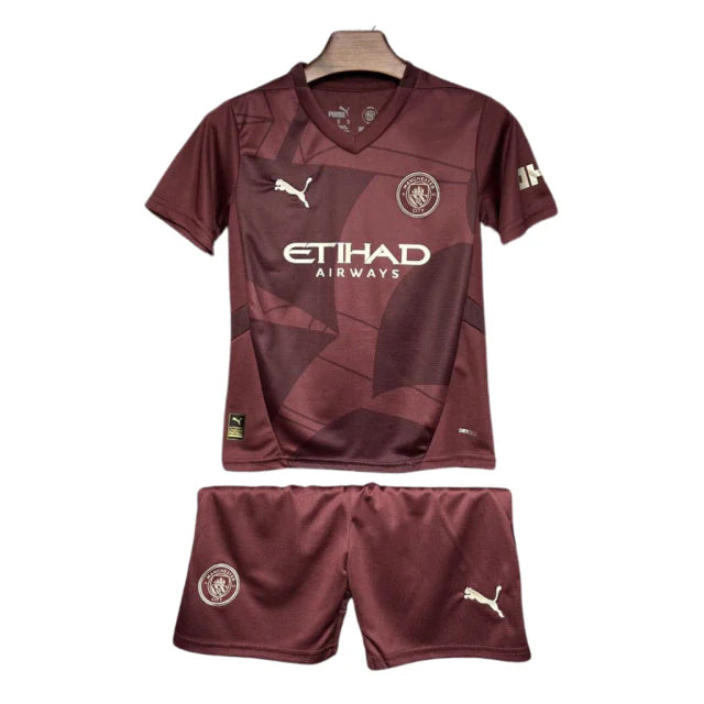 Children's Set Manchester City Third 24/25 - Wine